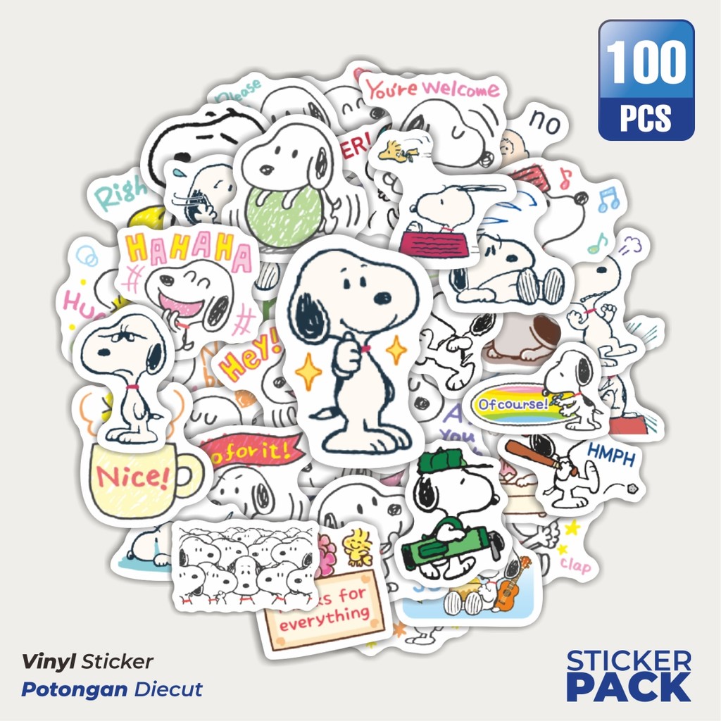 

Terbaru! 50 pcs Stiker Kartun Snoopy V37 Dekorasi Lucu Kreatif untuk Notebook, Skateboard, HP