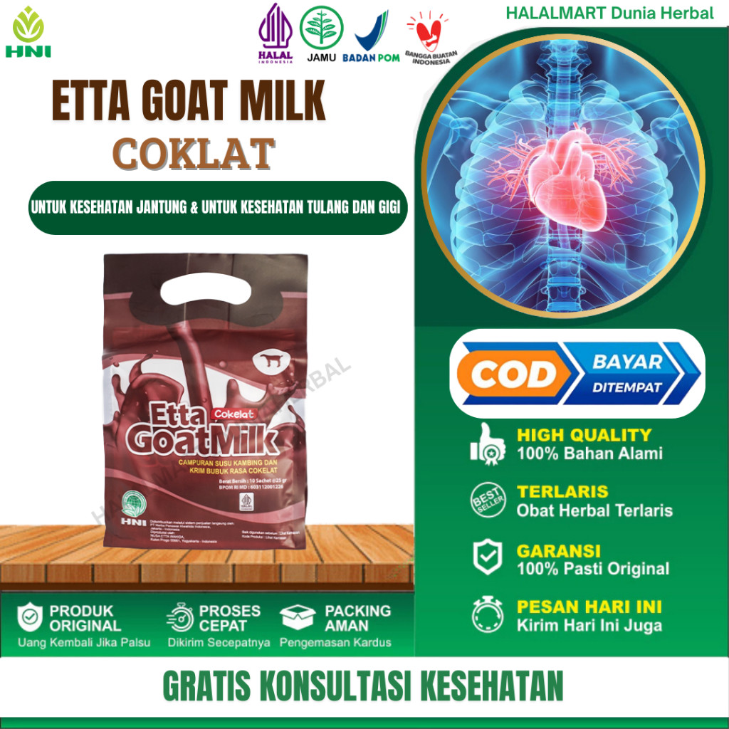 

ETTA GOAT MILK COKLAT Susu Kambing Menurunkan Kadar Kolesterol Menjaga Kesehatan Daya Tahan Tubuh