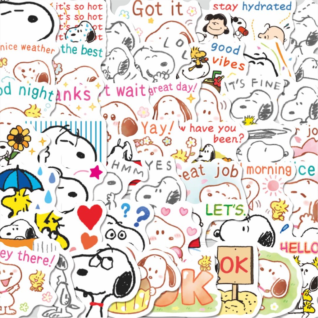 

Stiker Cutting Pack Stiker Kartun Snoopy V10 Isi 100Pcs Series Aesthetic Lucu Keren Untuk Koper Bahan Vynil