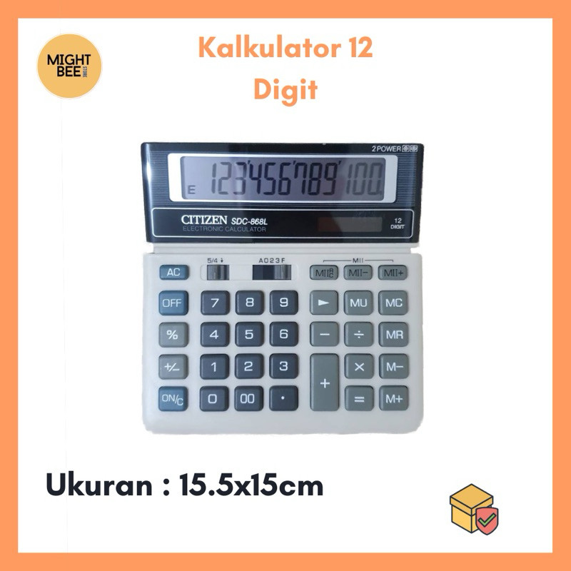 

Kalkulator ClTlZEN SDC 868L - Kalkulator Sedang - Kalkultor 12 Digit