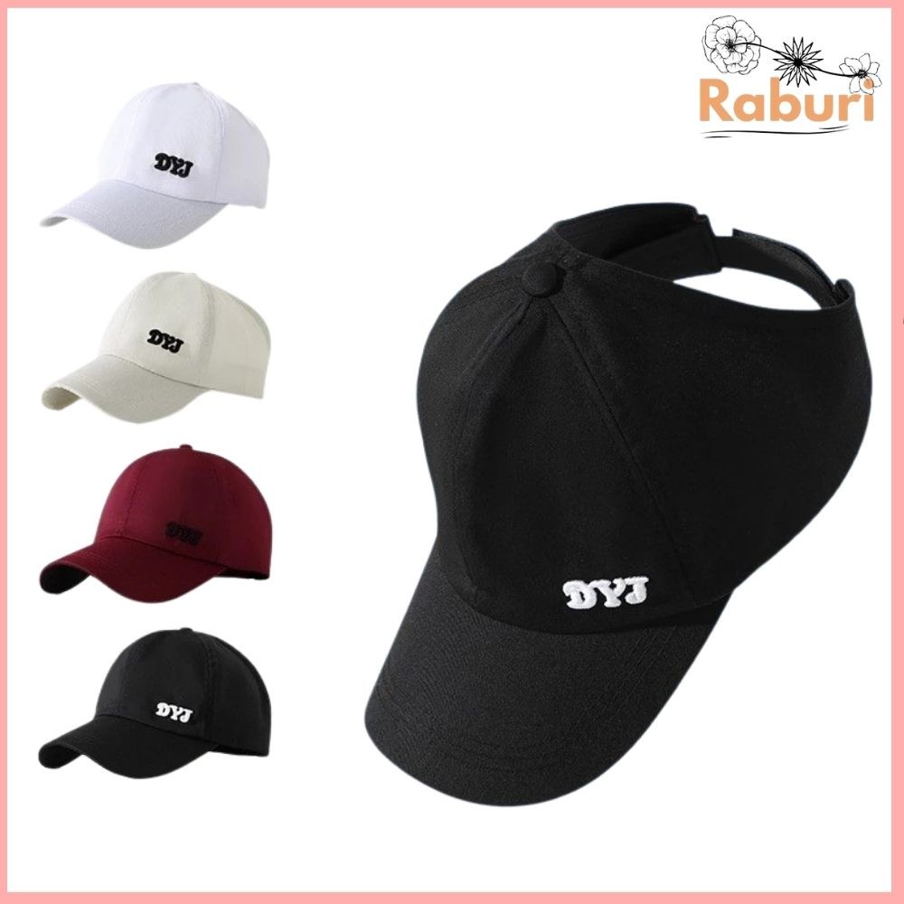 RABURI TOPI OLAHRAGA WANITA KOREA TOPI BOLONG MUSLIMAH HIJAB SIMPEL CAP GOLF SPORTY ELEGAN
