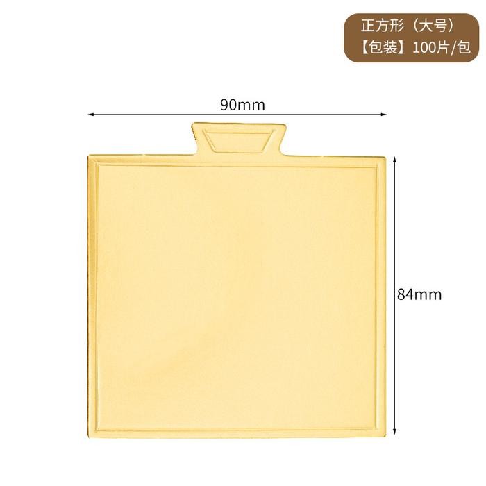 

100pcs alas tatakan kue gold alas donut cake alas slice cake tiramisu - segi 4 besar, alas gold