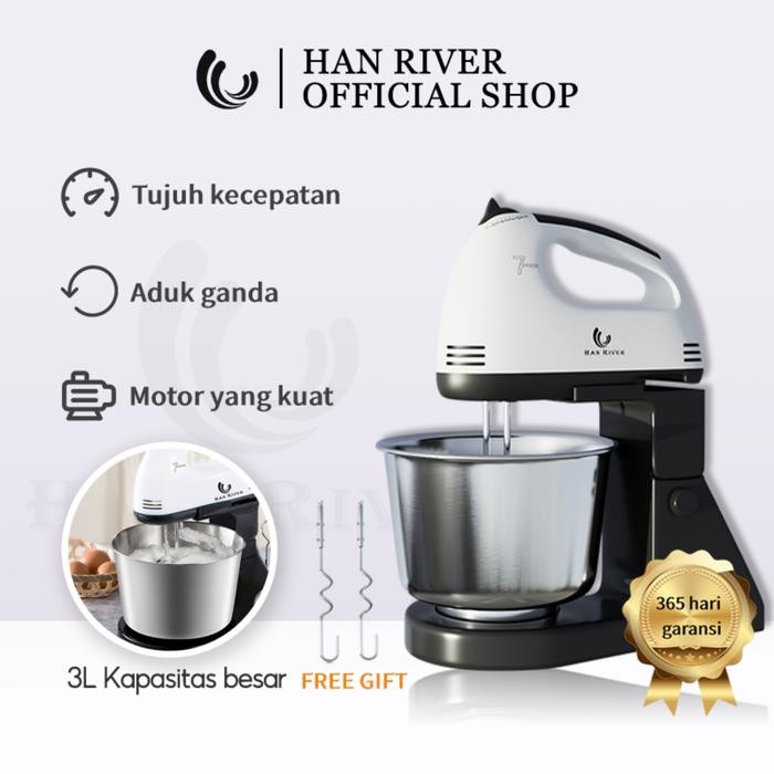 

HAN RIVER Stand Mixer HRDDQ03WT Putih - white