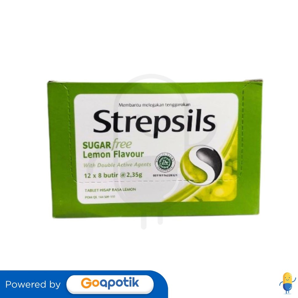 

Strepsils Lemon Flavour Sugar Free 8 Tablet Box 12 Sachet