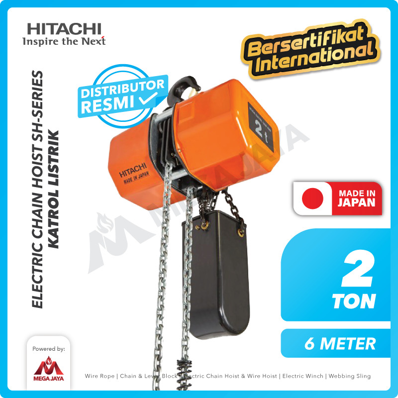 HITACHI Electric Chain Hoist 2 Ton x 6 Meter 3F SH Series