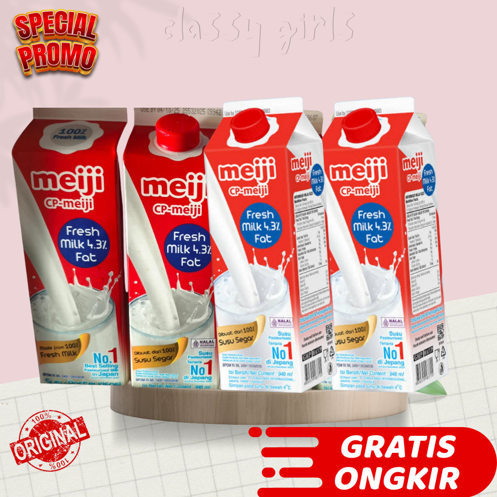 

SUSU MEIJI FRESH MILK / PASTEURIZED MILK 946 ML