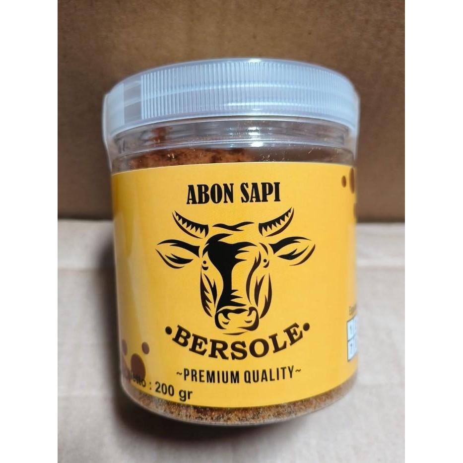 

Abon sapi super Premium Quality BERSOLE 200gr lezat gurih dan bergizi