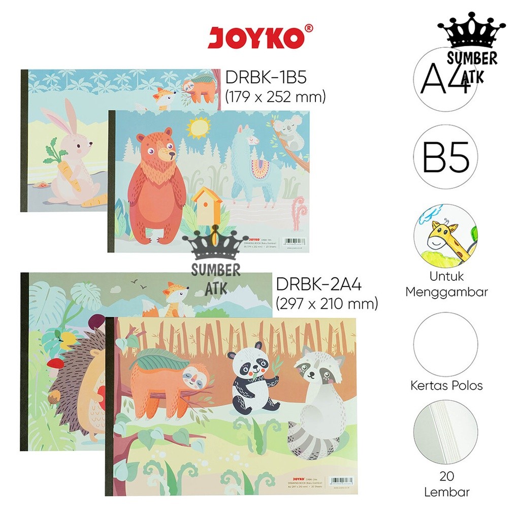 

TERLARIS Buku Gambar Drawing Book Joyko DRBK-1B5 ~ 2A4