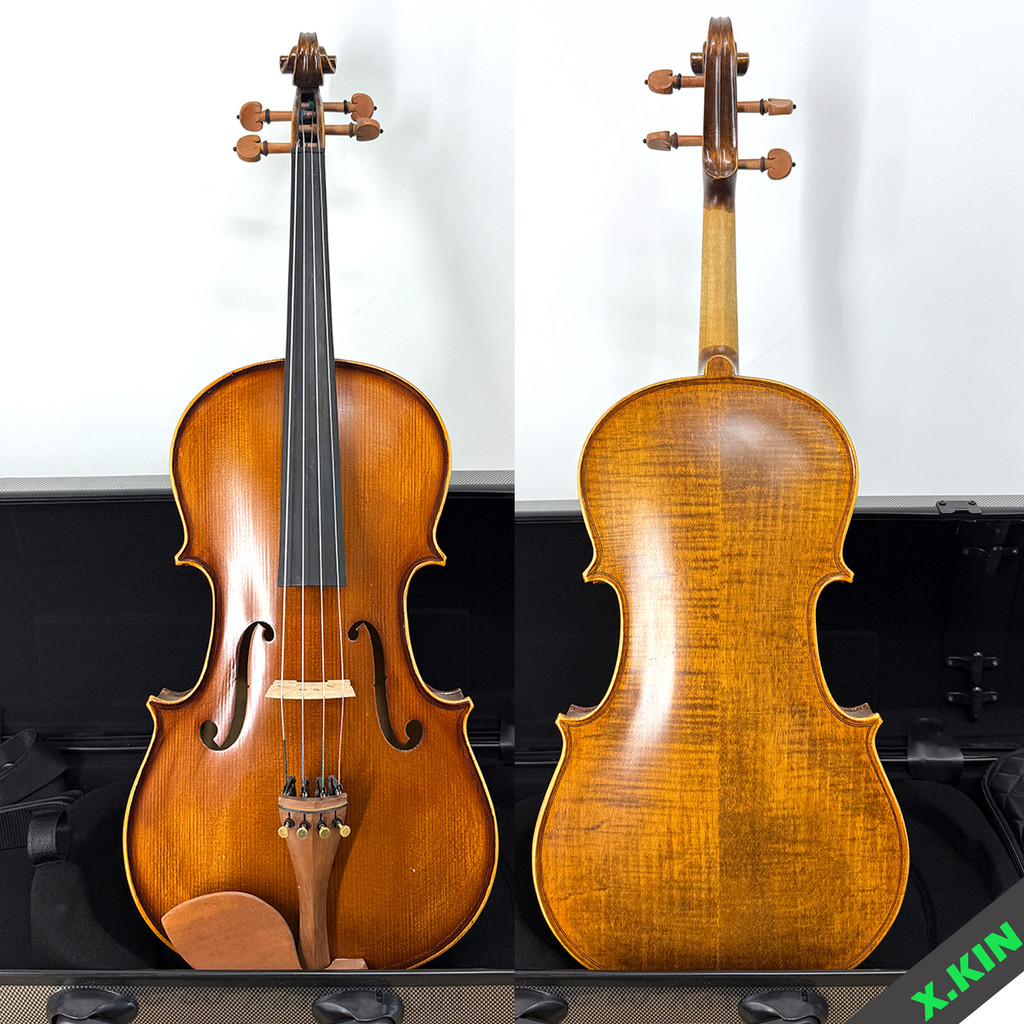 

Professional Matte Patterned Handmade Viola with Spruce Top, Patterned Maple Back, and Jujube Wood Accessories 15-16.5inch
