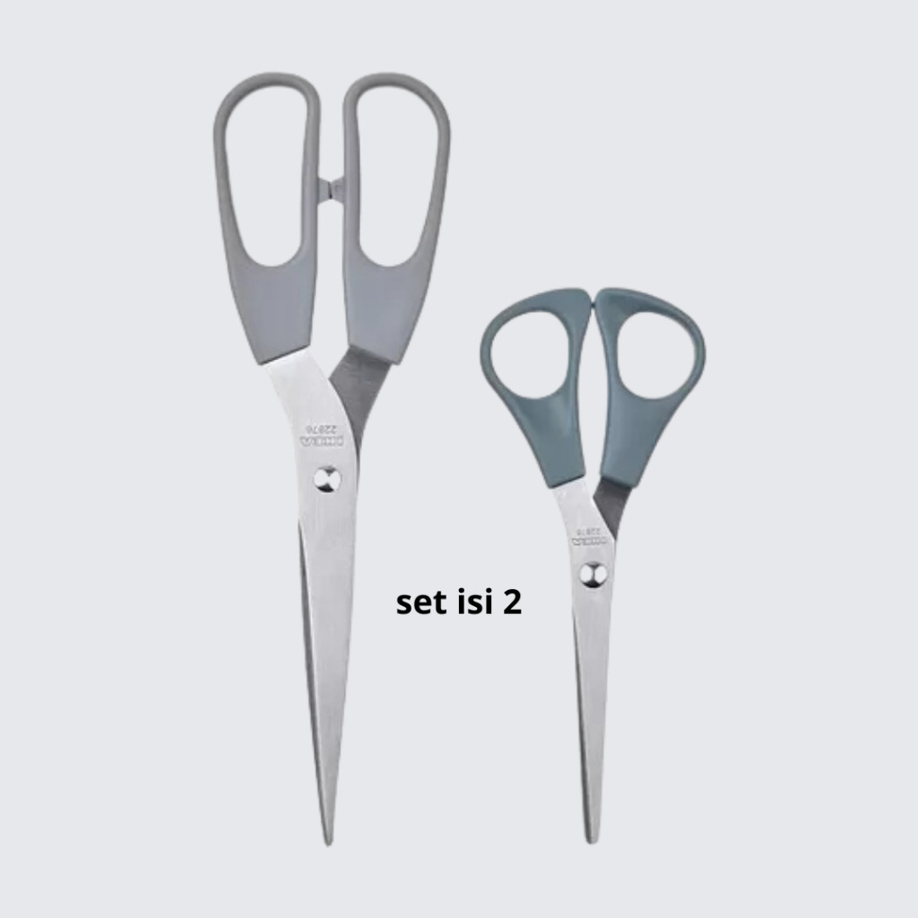 

Gunting, set isi 2, baja tahan karat abu-abu/abu-abu toska