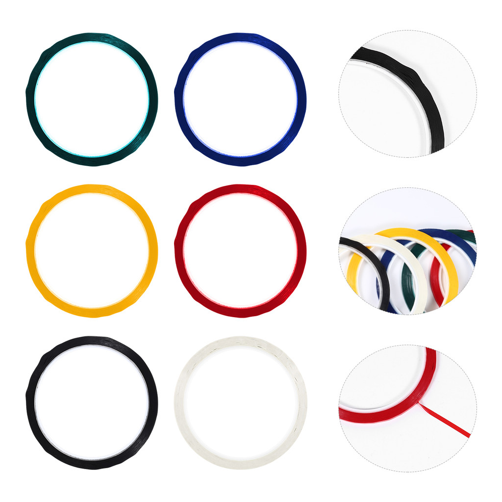 

6 Rolls Desktop Positioning Tape Marking Sticker For Whiteboard Glass Wood Metal Lightweight Portable Multi-Surface Use