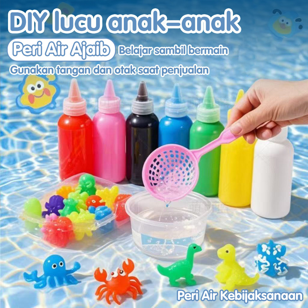 DIY Jelly Slime Water Toys Mainan Anak Magic Waterscape Creative Gel Mold Edukasi DIY Kit Kids Toy