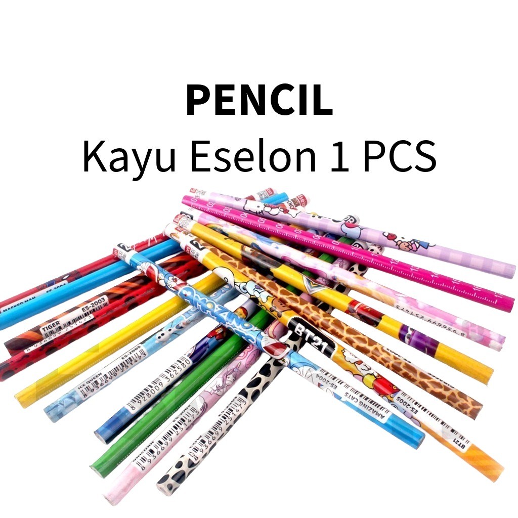 

❤️️1buah Pensil Kayu Karakter / 1pcs Pensil 2B Kayu Fancy❤️️