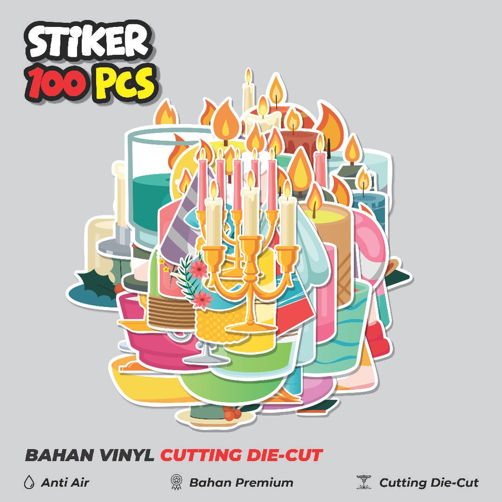 

Terbaru! 50 pcs Stiker Random Lilin Dekorasi Lucu Kreatif untuk Notebook, Skateboard, HP
