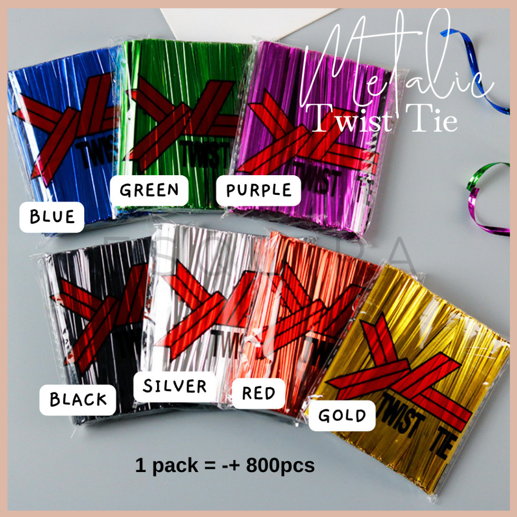 

(ECO) Metalic Twist Ties / Kawat Pengikat Kemasan / ± 800 pcs