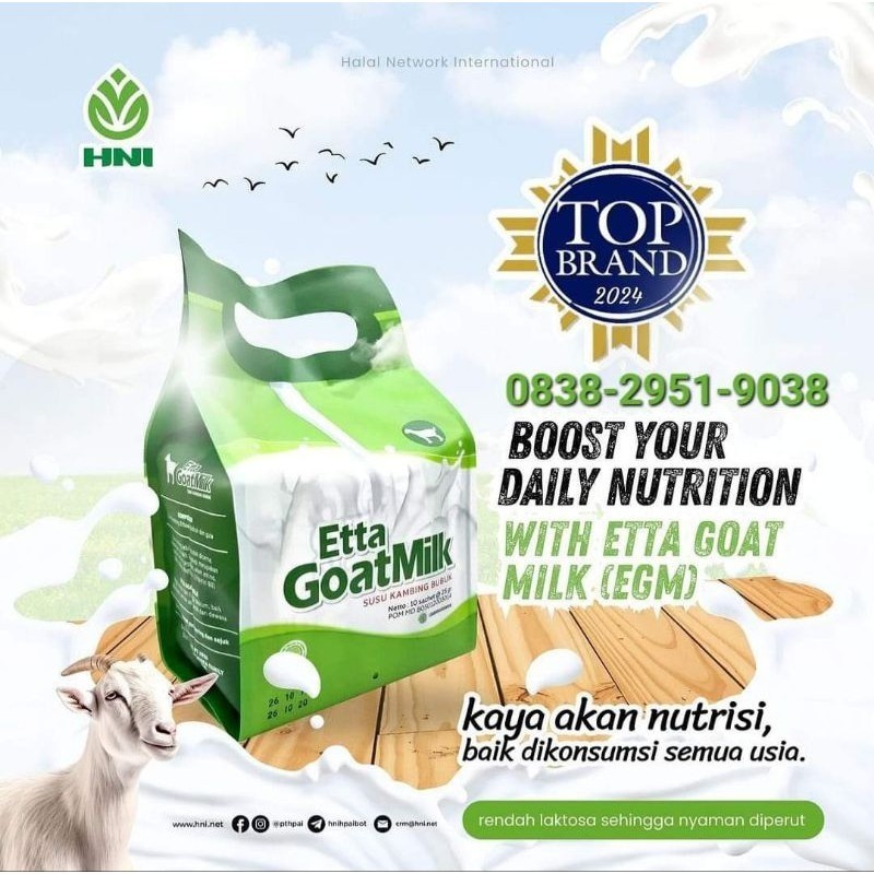 

(EXTRA PROMO) ETTA GOAT MILK HNI HPAI Susu Kambing Ettawa Manis ORI 94,6% Kandungan Susu Isi 10 Cocok Untuk Ibu Hamil Balita Lansia Pengobatan Paru Paru Lambung Gerd Asam Urat Tinggi Kalsium Protein