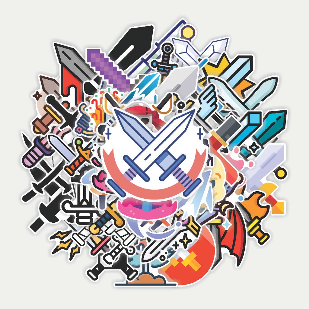 

Sticker Pack Stiker Pedang [Sword] | Sticker TUMBLR | Stiker LAPTOP KOPER HELM