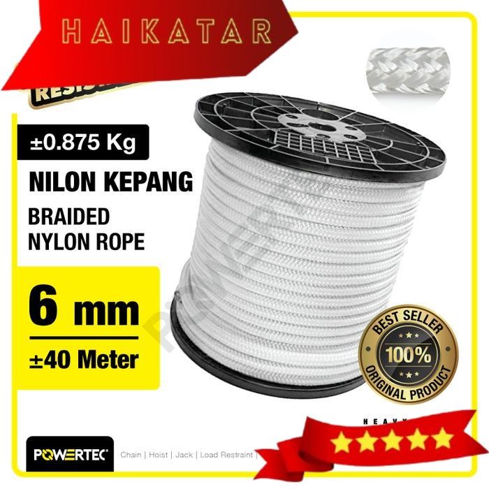 Tali Nilon Kepang 6mm x 40m Braided Nylon Rope POWERTEC