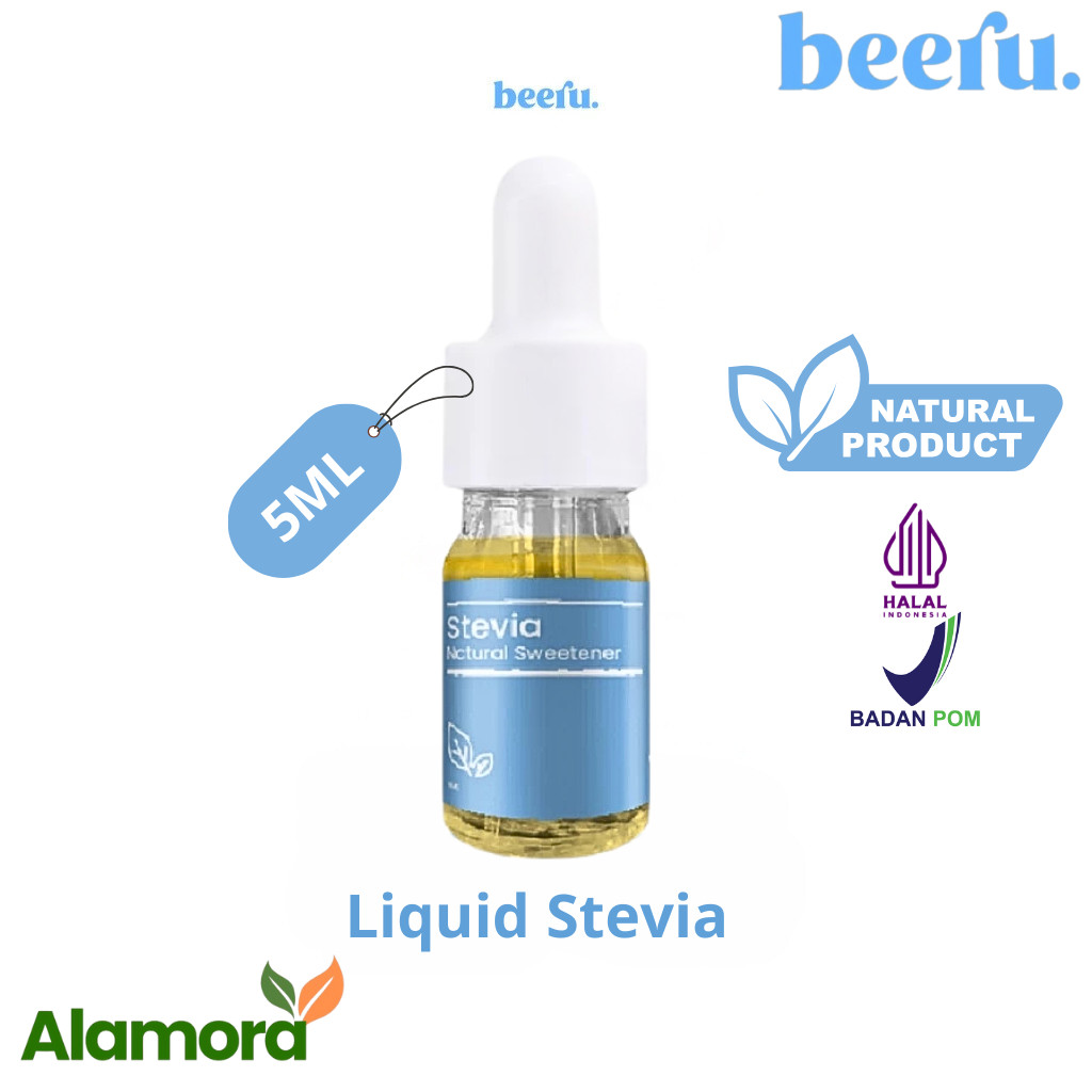 

Beeru Stevia Liquid Natural Sweetener Pemanis Cair Pengganti Gula 5mL 0 Kalori Diet Diabetes