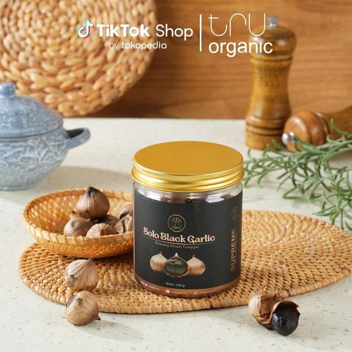 

(250gr) Black Garlic Jumbo - TruOrganic Bawang Hitam Tunggal | Bawang Putih Tunggal Hitam