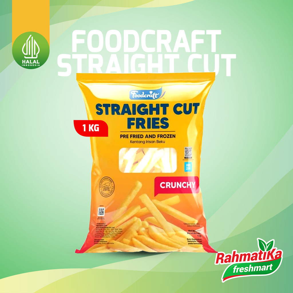 

Foodcraft Straight Cut Fries / Kentang Irisan Beku 1 Kg