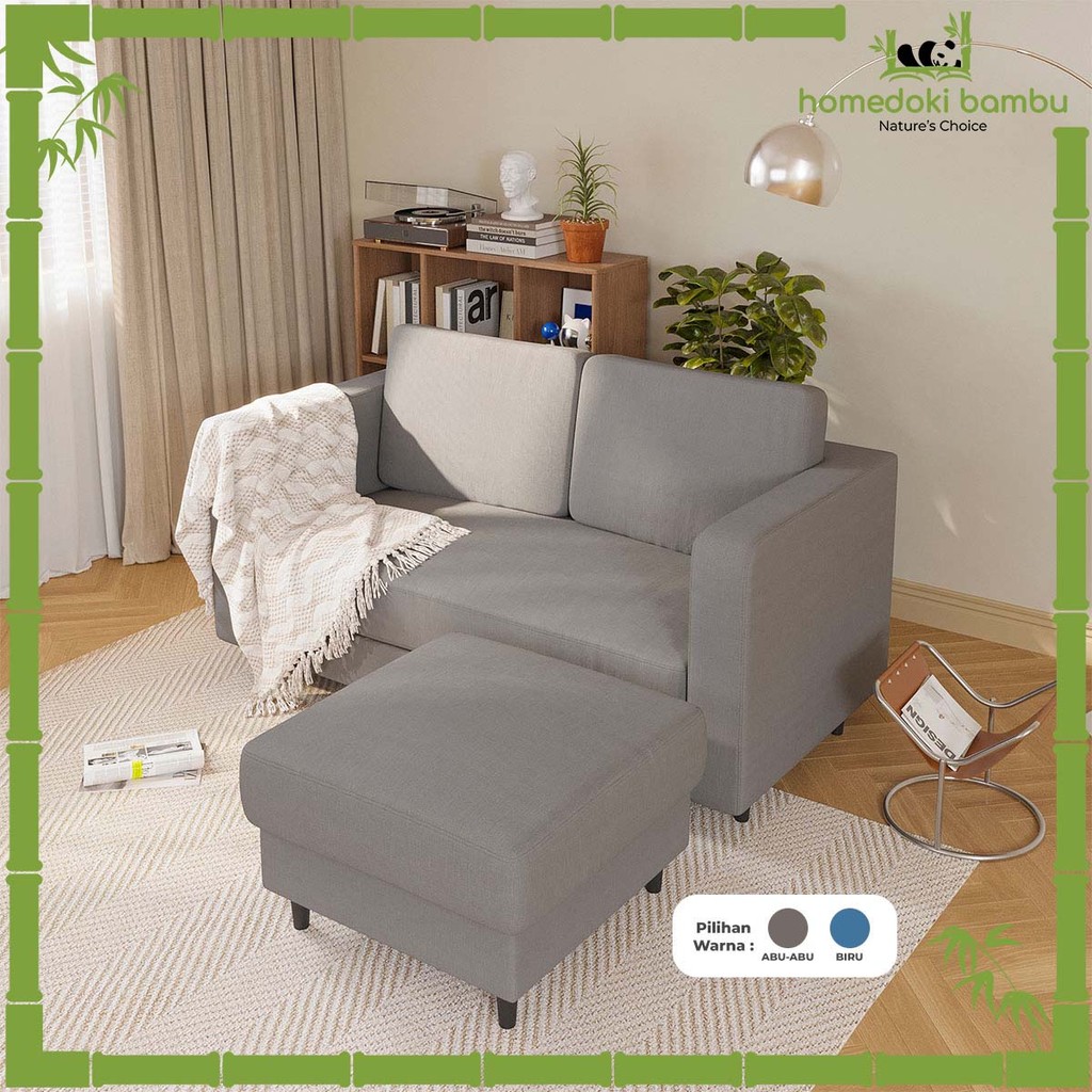 Homedoki Bambu - Sofa Untuk 2 Orang/Sofa Minimalis Modern/Sofa Kecil/Sofa Ruang Tamu