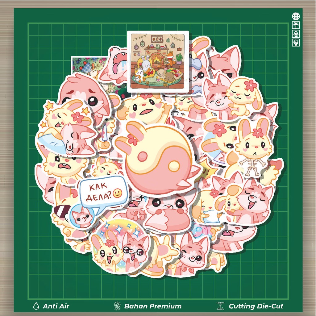 

HOT 50 PCS STIKER Stiker Animal Cute Lin and Lee Stiker Fashion Cars Decal Dingin Kartu Album Custom Vinyl Anti Air- Sticker Aesthetic Buku Journal Koper Casing HP Tablet Laptop Helm Motor Botol Minum