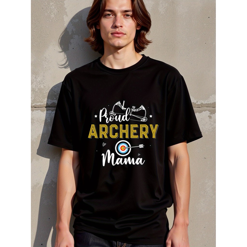 Kaos Ibu Pemanah - Kaos Katun, Lengan Pendek, Kaos Hadiah untuk Ibu Pemanah