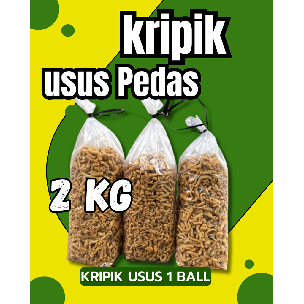 

Keripik Usus Ayam Crispy Pedas Daun Jeruk 2kg (1 ball)
