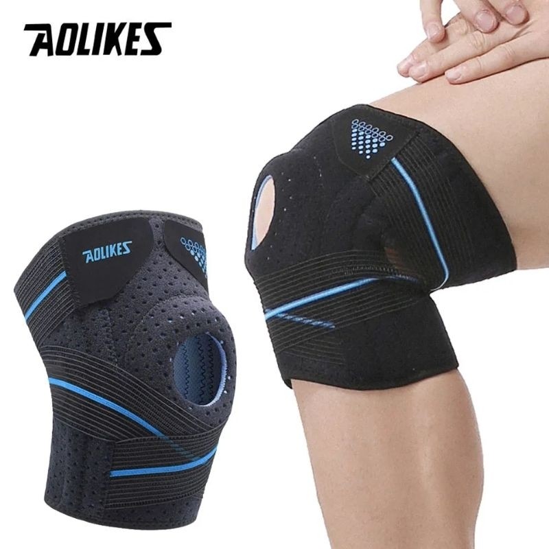 7909 Aolikes Coolfit Knee Wrap Sleeve Pad Guard Deker Lutut Kaki Acl