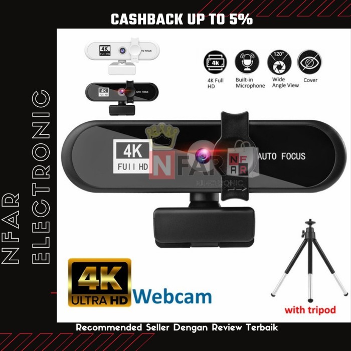 Webcam 1080p Full HD 6k Kamera Webcam Untuk Zoom With Tripod Webcam PC