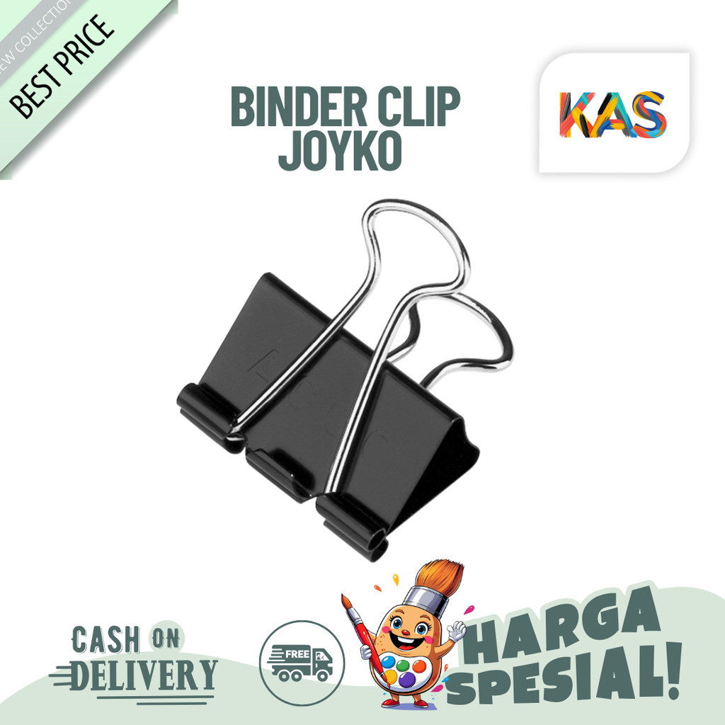 

Binder Clip Joyko No.105/ No.107/ No.111/ No.155 Klip Penjepit Kertas Warna Hitam-Satuan