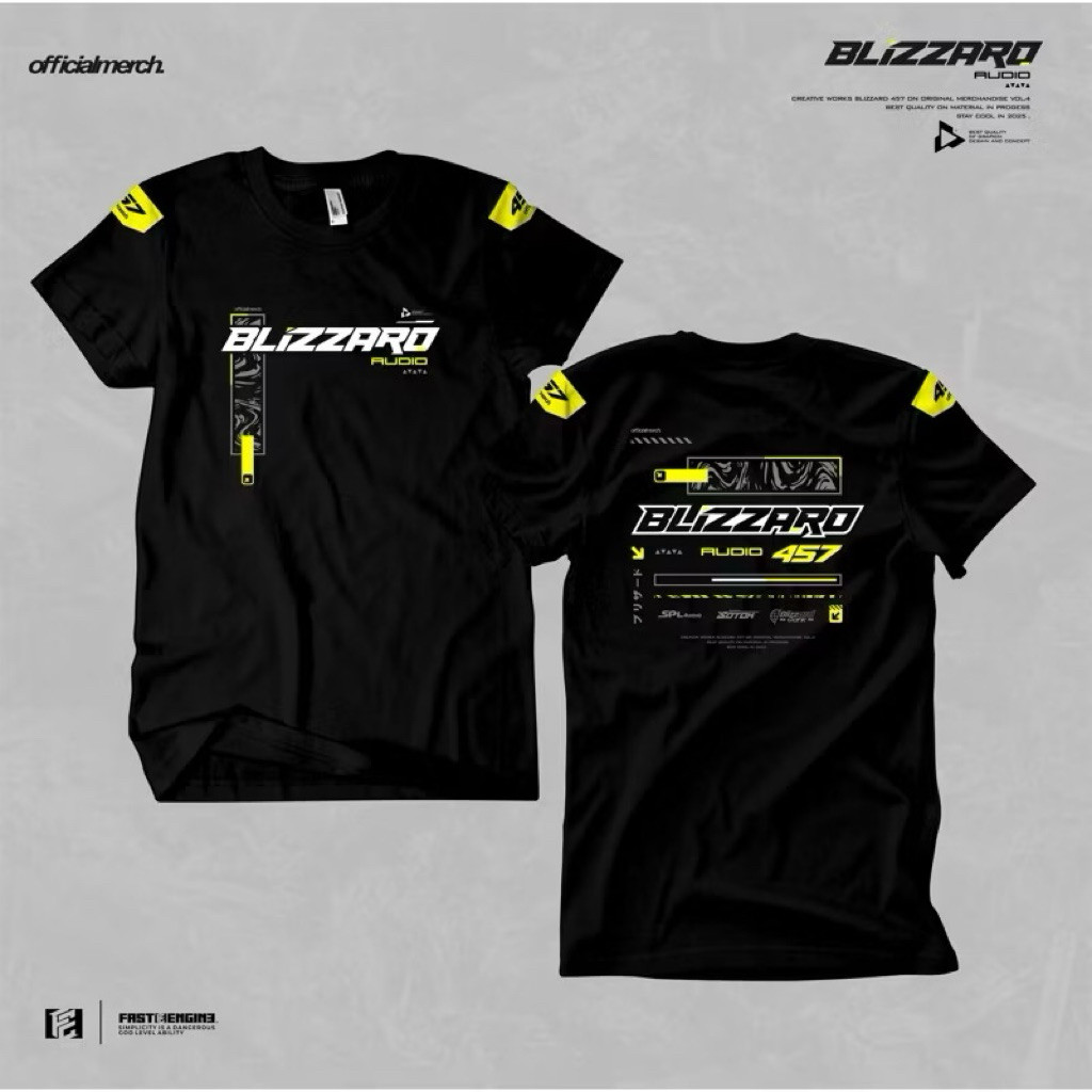 Kaos Blizzard Audio/Baju T-shirt Sound System Horeg Malang Combed 24s Unisex Premium
