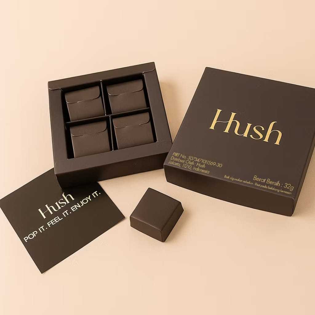 

Hush chocolate Dark Chocolate 4 pcs 32 gram