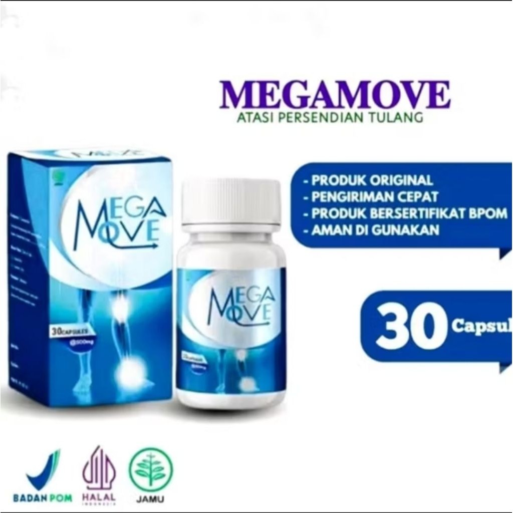MEGAMOVE ASLI OBAT NYERI SENDI ORIGINAL ( ISI 30 KAPSUL )