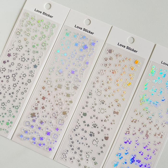 

Sticker Hologram Galicici Deco Journal HOLOGRAM SILVER Stiker Decorative Glitter Craftycharm