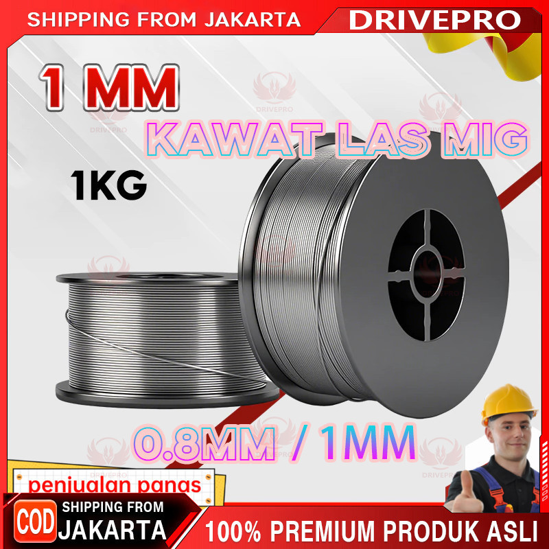 Kawat Las Mig 0.8mm/1.0mm kawat las mIG Stainless Wire diameter 1mm berat 1 kg