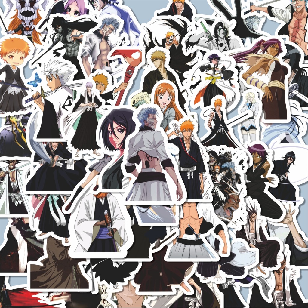 

100PCS Lucu Stiker Anime Blea Stiker Aesthetic Stiker Anti Air Stikers Berperekat Waterproof sticker decal buat Motor Helm Buku Journal Koper Casing HP Laptop Botol Minum Hadiah anak