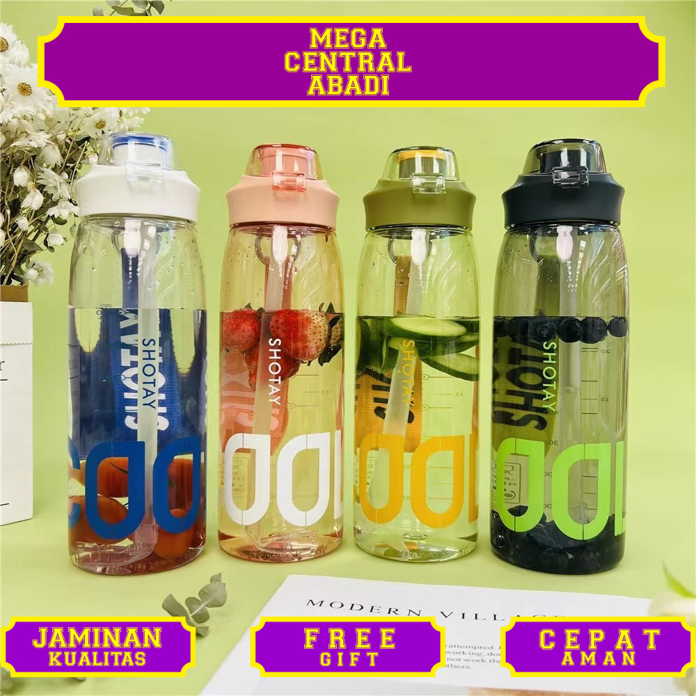 BZ-102 Shotay Botol minum air jumbo1 Liter/Botol air minum Sport kapasitas besar 1000ML