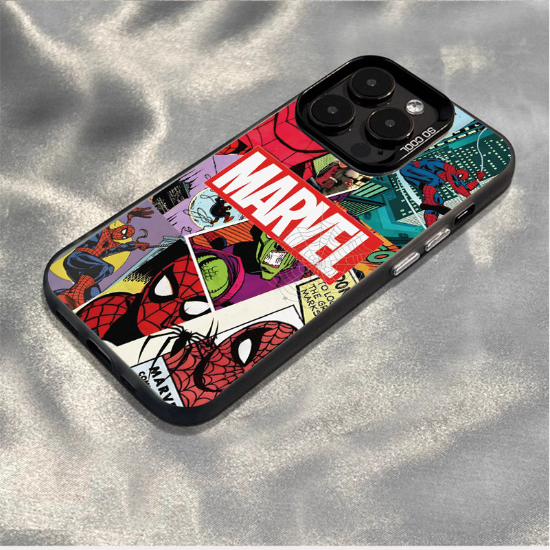 The trendy Spider-Man brand untuk case iPhone 13 16 15 14 plus 12 11 pro max plus x xs xr 8 7 SE 202