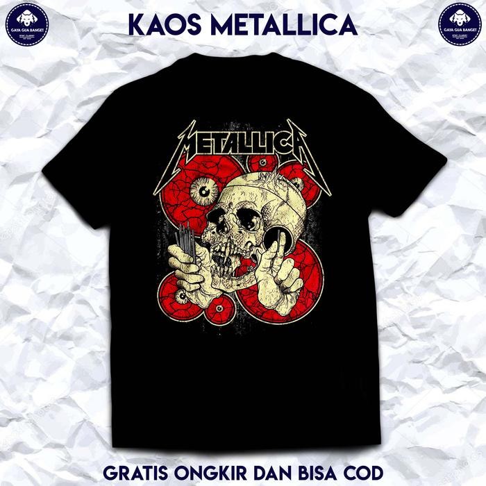 (COD) Kaos Metallica. Kaos Band Metallica Original. Kaos Distro Pria Wanita. - METALLICA, S