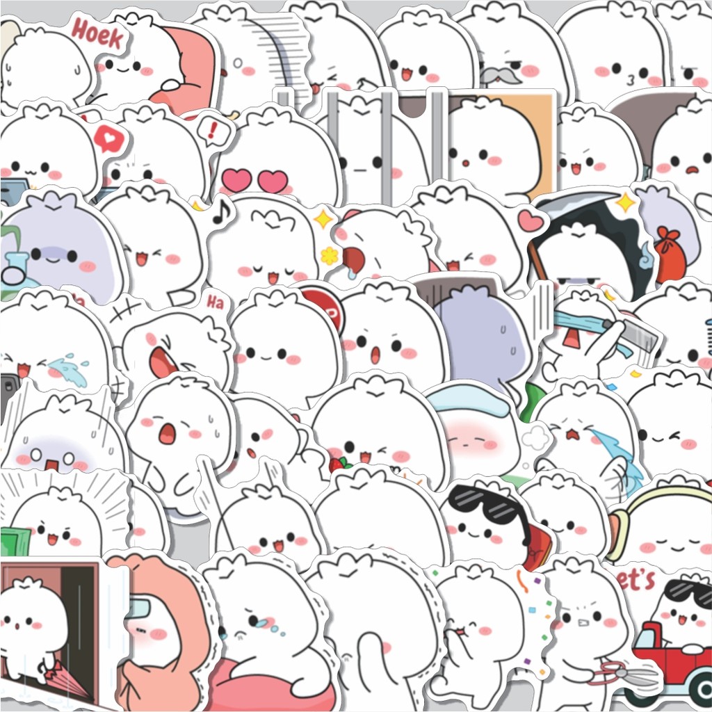 

Stiker Cutting Pack Stiker Chubby Dumpling Isi 100Pcs Series Aesthetic Lucu Keren Untuk Koper Bahan Vynil