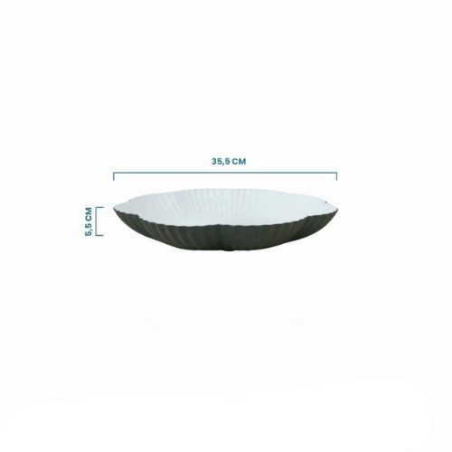 CSJ Piring Makan Saji Motif Bunga Piring Snack Bahan Plastik Tahan Banting