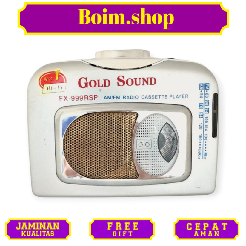 Walkman Kaset Radio FM AM Pemutar Kaset Portable Walkman Radio GS999