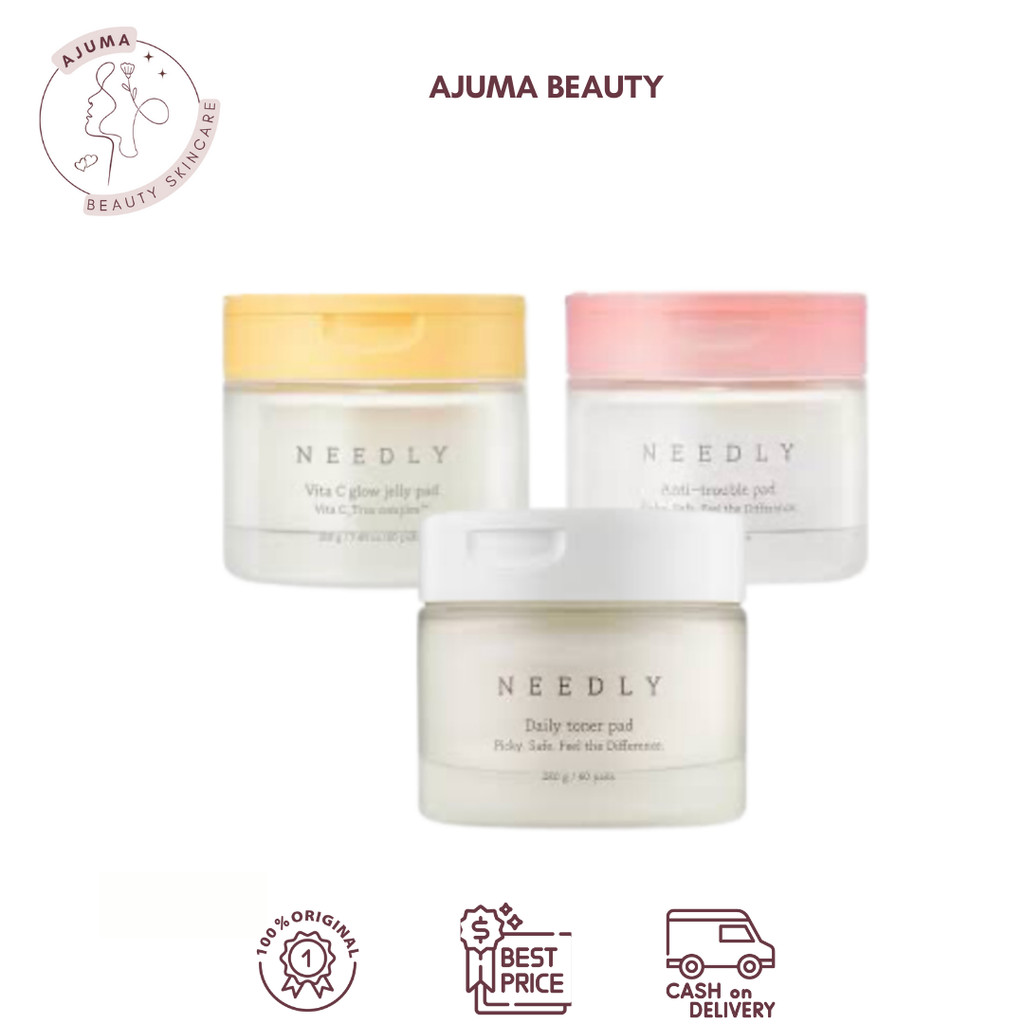 NEEDLY Daily Toner Pad pads / Anti Trouble Pad / Vita C Glow Jelly Pads vitamin c 60Pcs