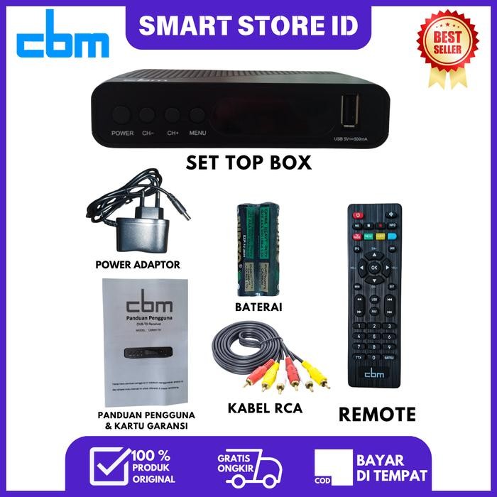 STB TV Digital Murah Support WiFi Cocok untuk TV Tabung dan LED Full HD 1080p - CBM, STB ONLY