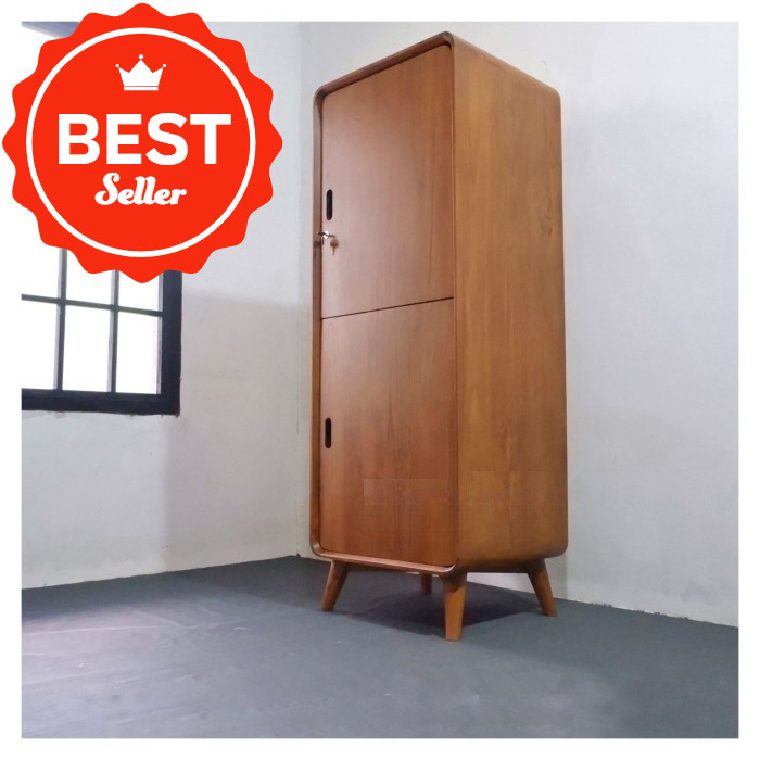 TERBARU  Lemari baju retro minimalis kayu jati/Lemari Hemat Ruang - Custom DEKORASI RUMAH JATI