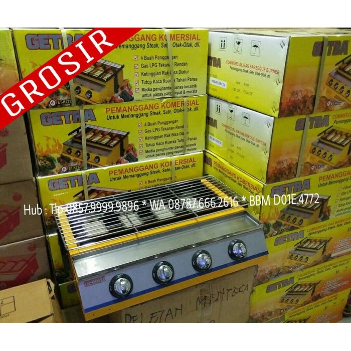 Panggangan Gas 4 Tungku (Sosis Bakar,ayam,ikan,sate) Kompor Panggang