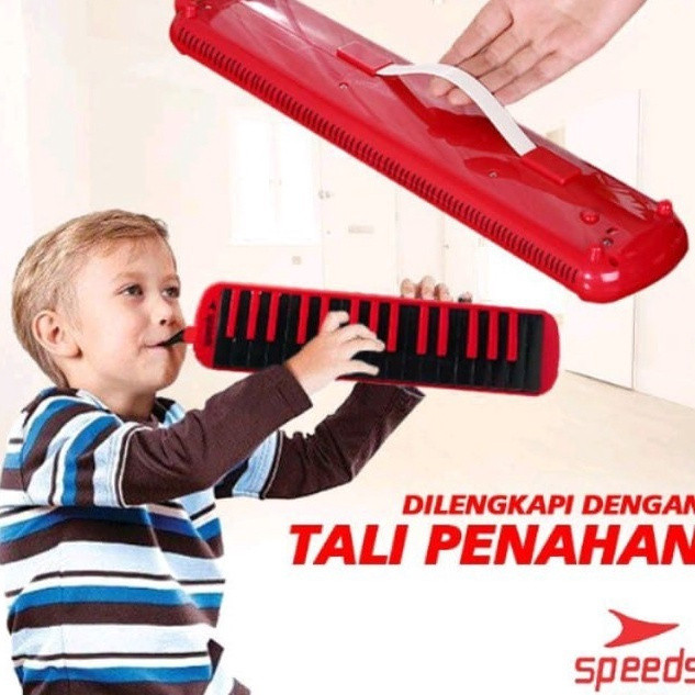 SPEEDS Alat Musik Piano Tiup Pianika Free Tas Keyboard Mainan Anak Perlengkapan Sekolah Free Selang