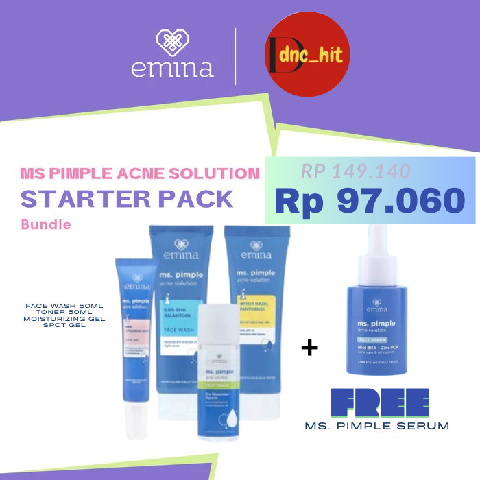 Emina Ms Pimple Starter Pack - Paket Skincare Lengkap Atasi Jerawat